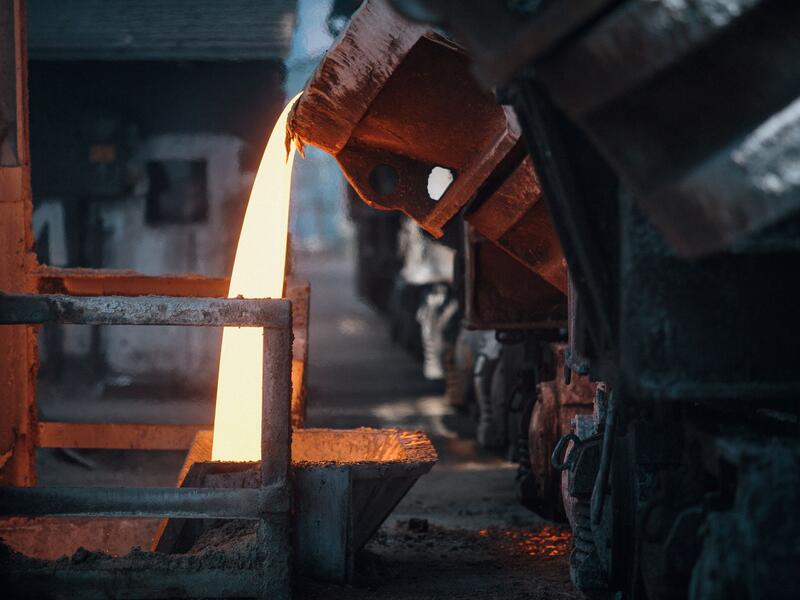 Industrial metal components produced through precision casting processes
